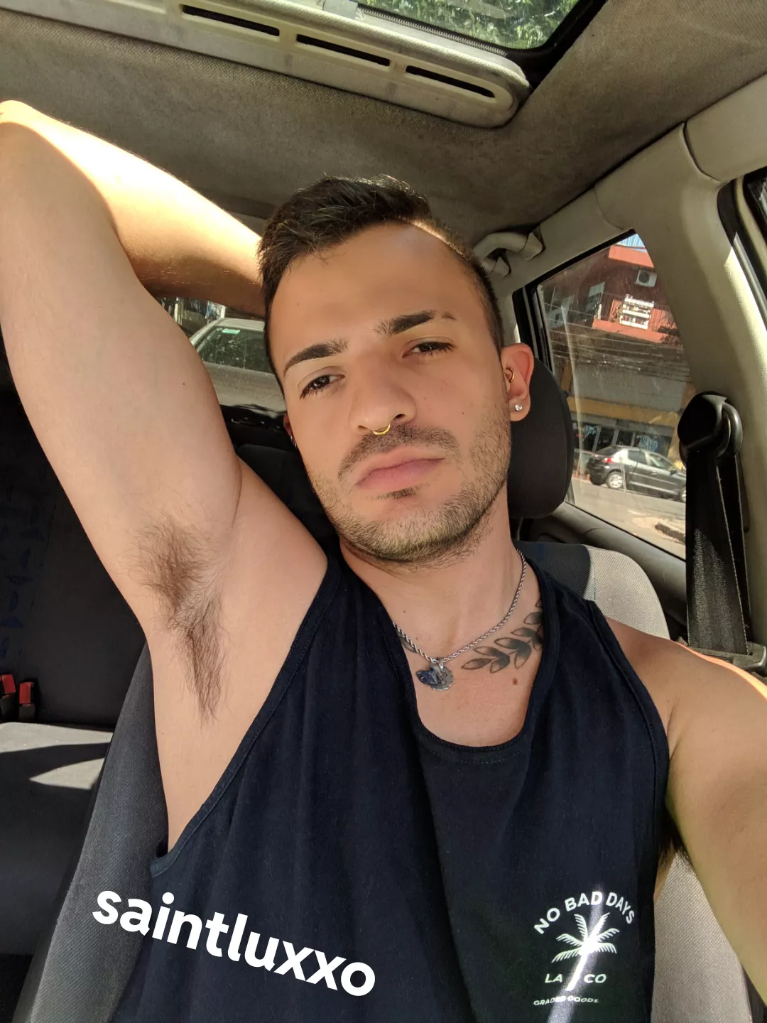 baby come to sniff and lick , and maybe I'm gonna show u my balls too