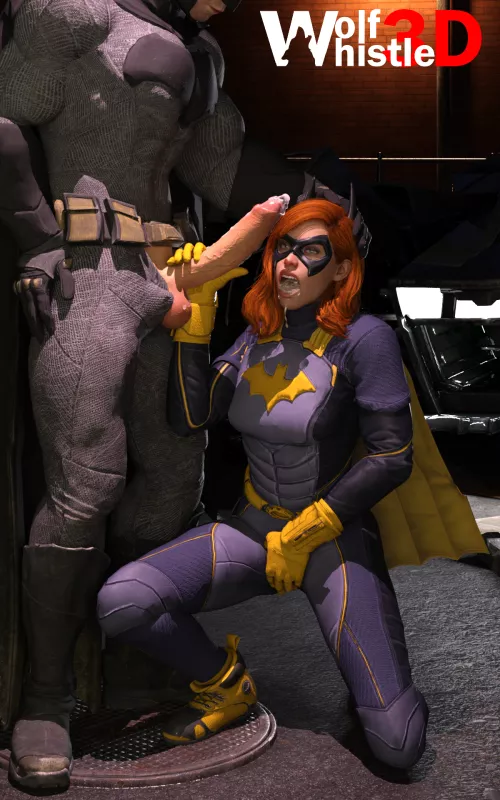 Batgirl helping out Batman (WolfWhistle3D) [DC]