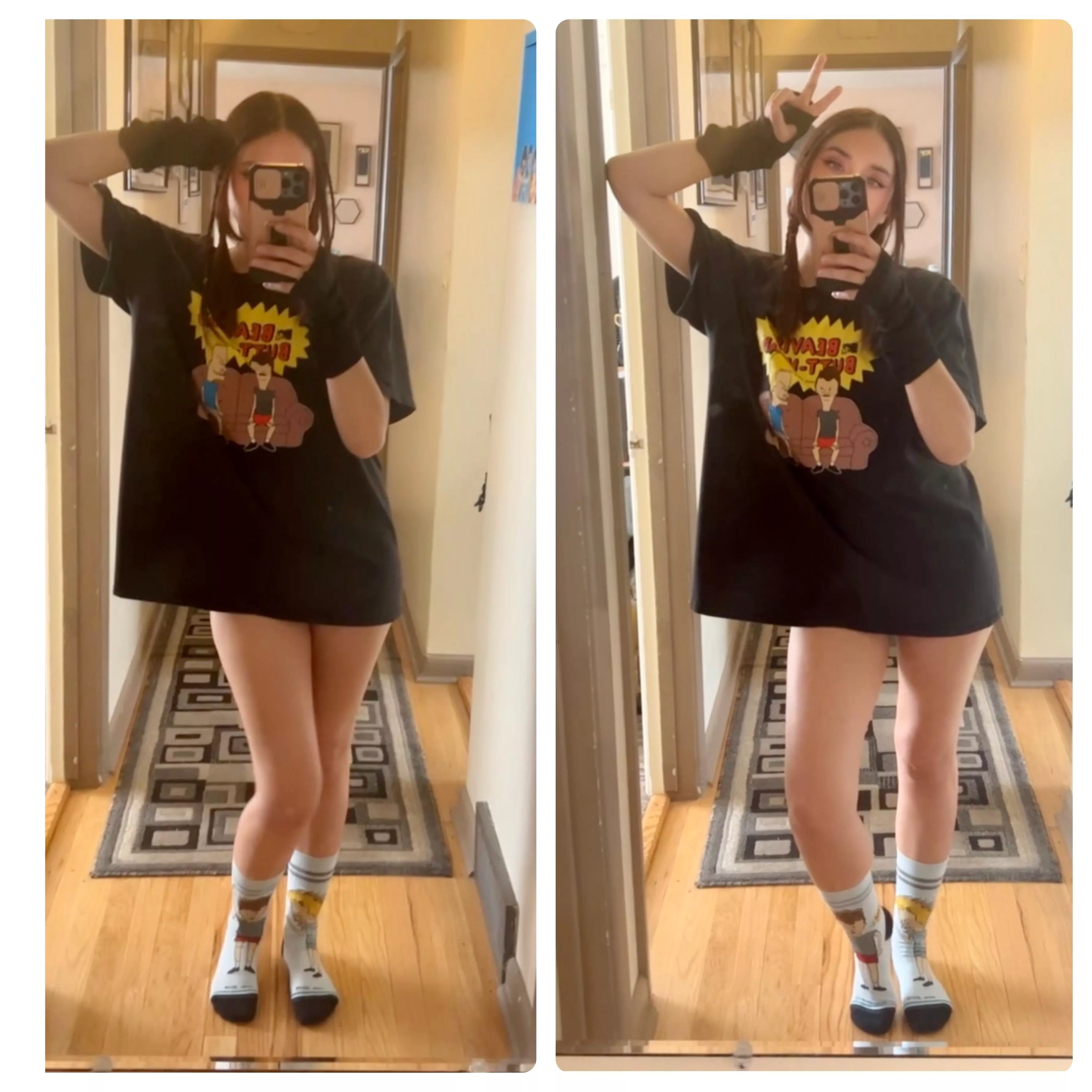 Beavis and Butt-Head shirt & socks 💛❤️