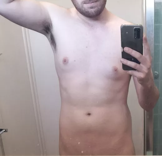 Before she joins me in the shower