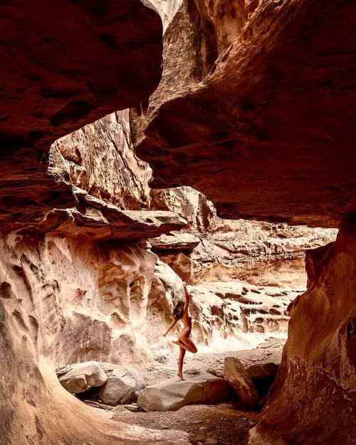 Captured in a crevice