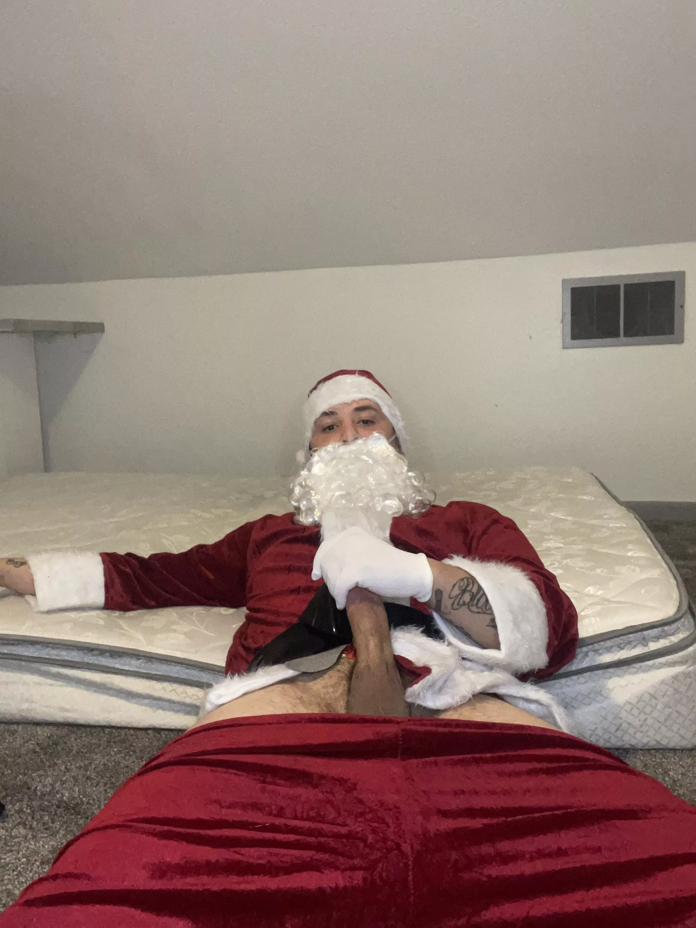 Cum sit on Santa’s lap
