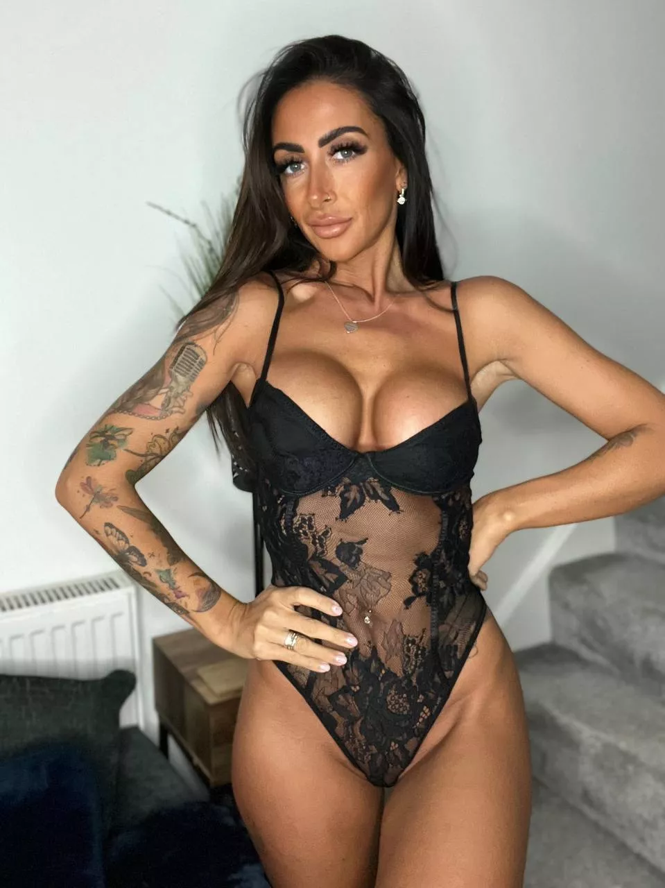 Felt real sexy seductive on my black lingerie