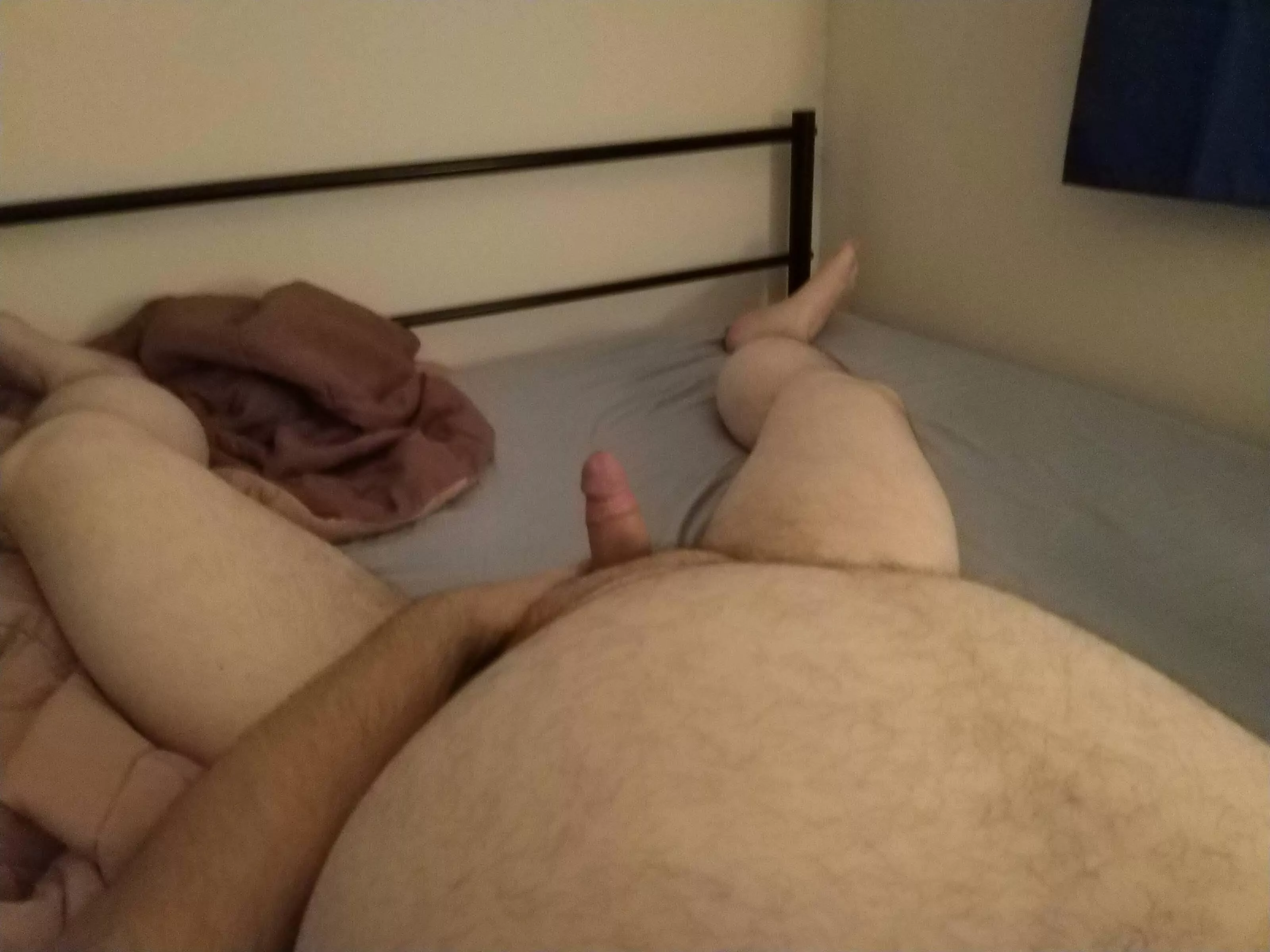 Glad to see this subreddit back. Here's some cock and belly.
