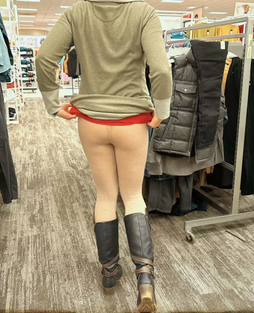 Hang around Target long enough and you’re bound to see some upskirt tights action!