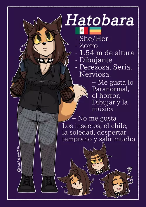 i just wanted publish My fursona, sorry if is on Spanish, My English is still pretty awful jeje