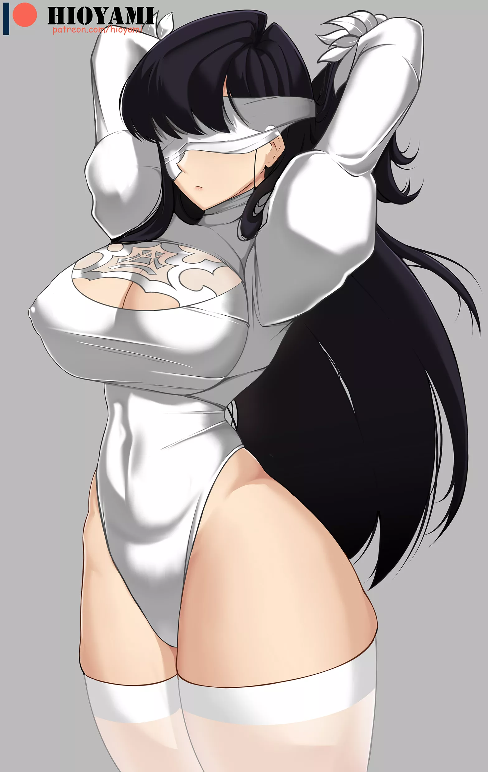 Komi dressed as 2B (By Hioyami) [Komi Can't Communicate]