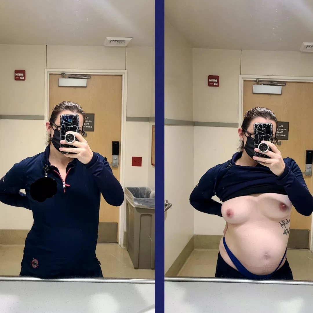 love how I look in and out of my scrubs 🥵