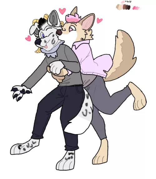Made this for my boyfriend! (I'm new to furry art)
