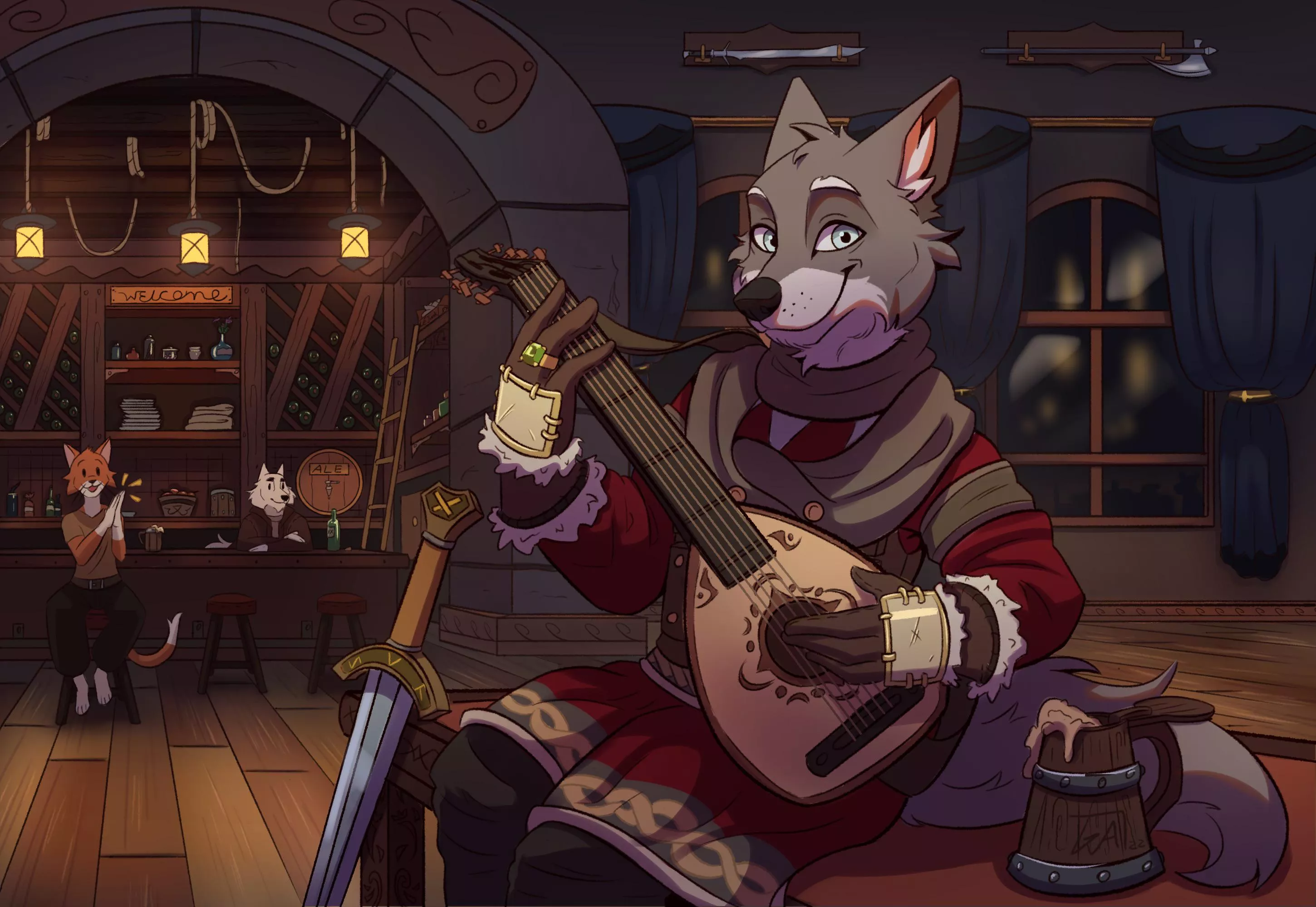 Meet my newest character for dnd! (Art by u/Galinn-Arts)