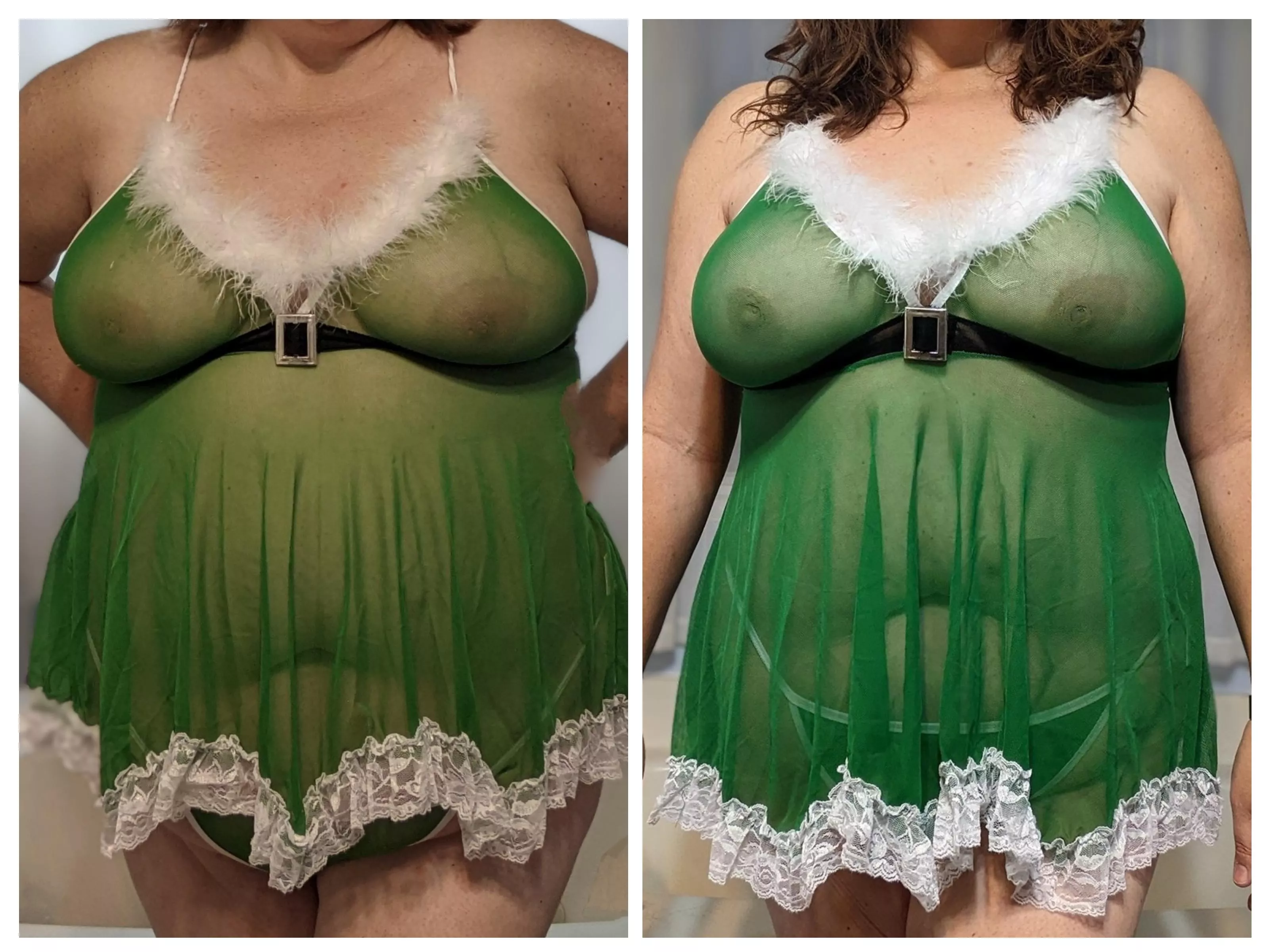 Mortified by last year's pic, but happy that this elf is a bit smaller this year 😁 (f)43