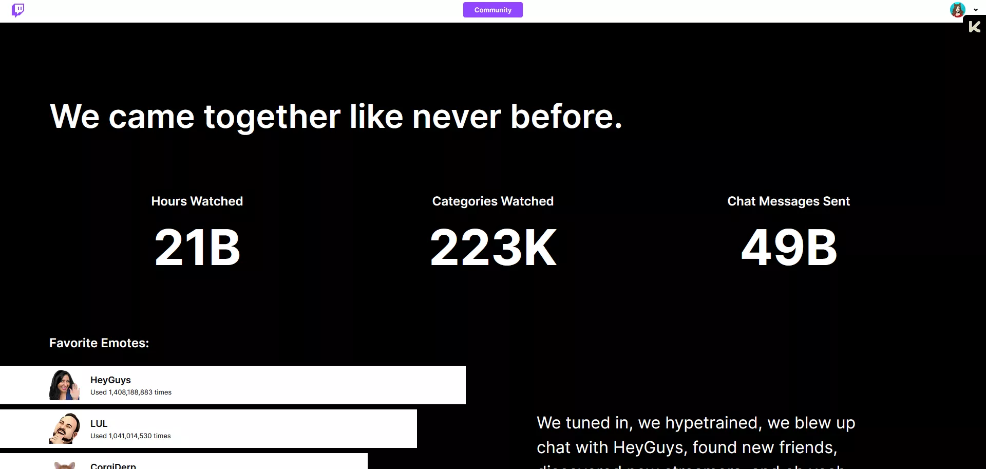 No recap for me I guess, just get the generic recap of everyone combined. Unless im missing something.