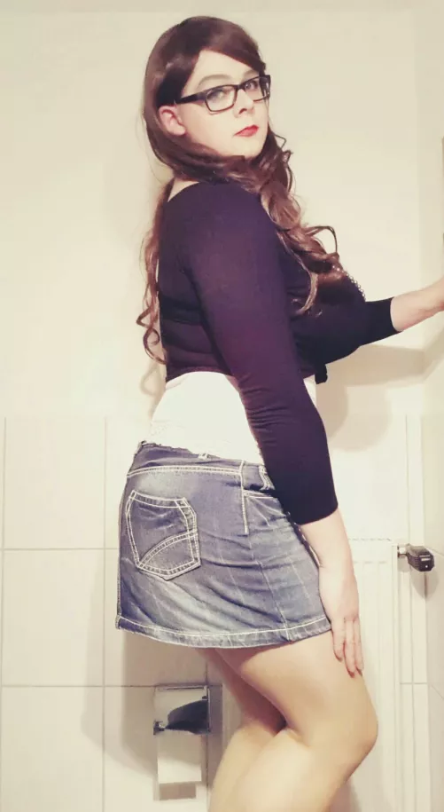 Old picture of me wearing my sister's clothes. 😅