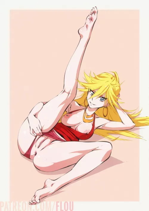 Panty pulling her pantsu