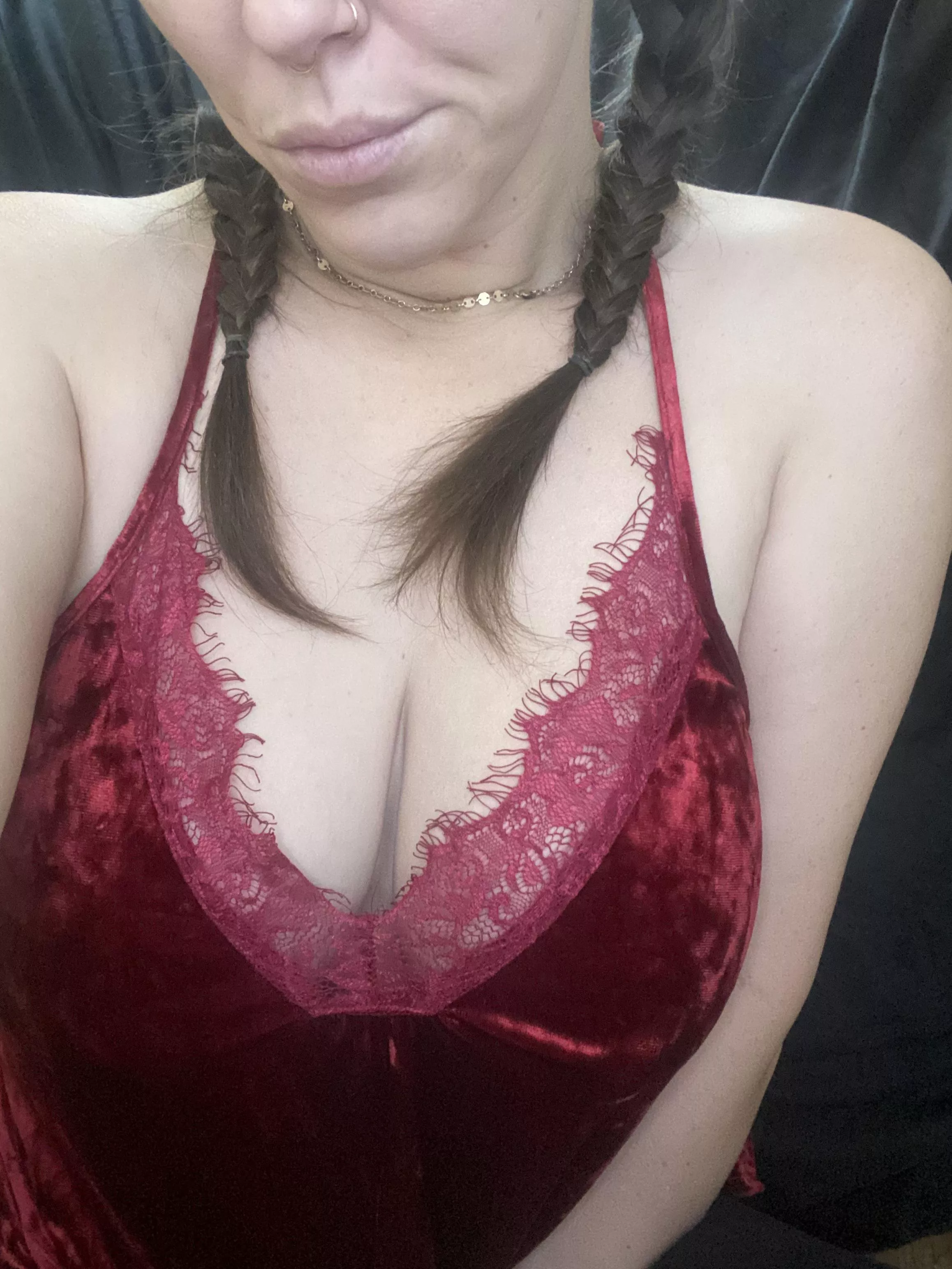 Perfect top to wear to a holiday party, no bra required