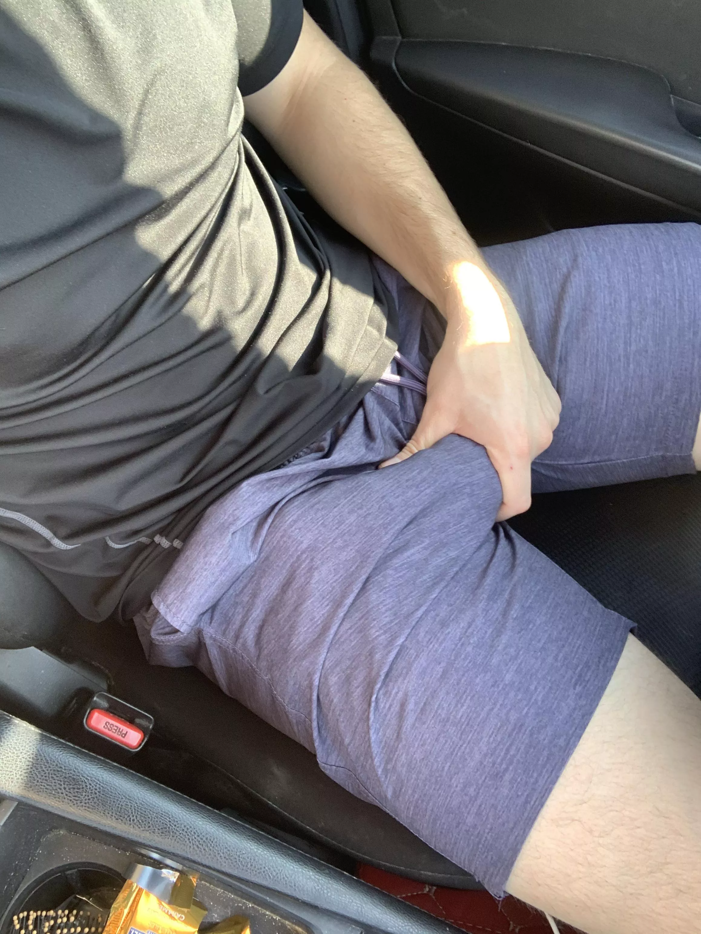 Post gym testosterone making me hard as a rock!