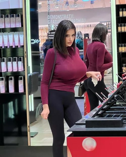 Smuggeling watermelons at the shops