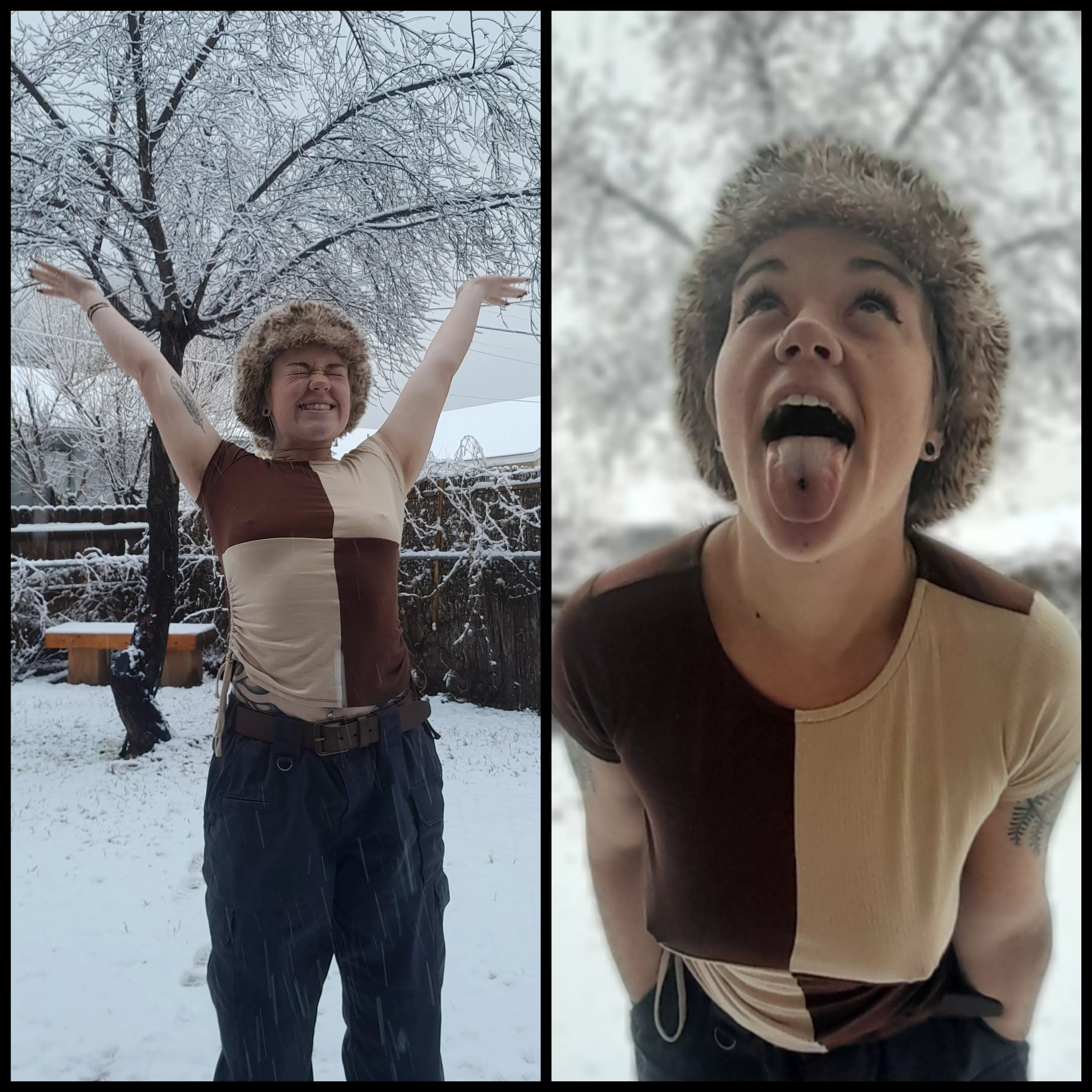 Snowflakes on my tongue! ❄