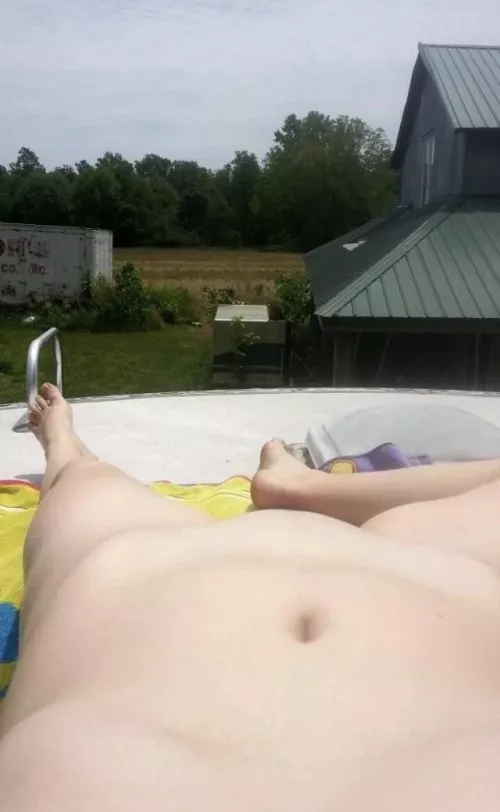 Sometimes I take nude naps on the roof of our RV [F]