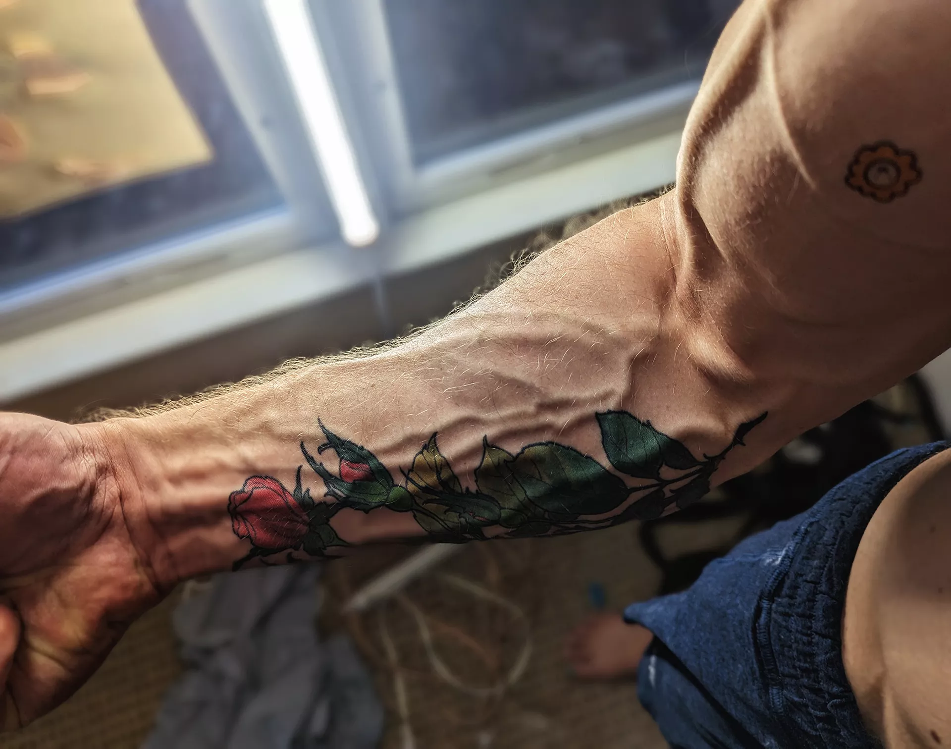 yesterday's workout veins