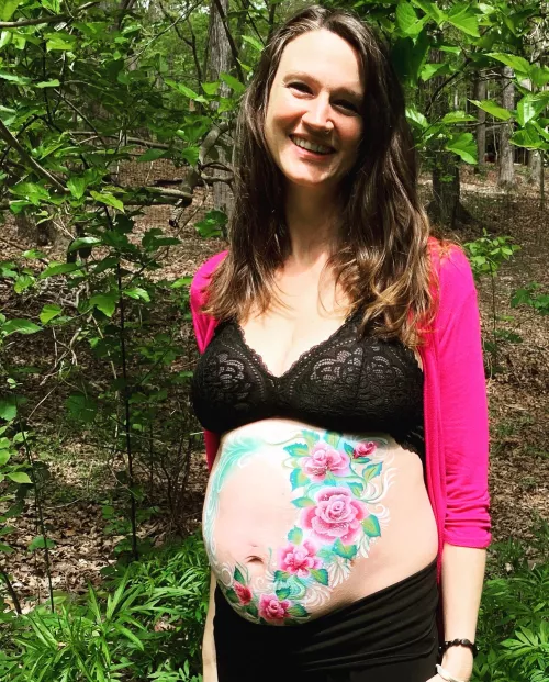 35F - still warm enough here for a bare belly walk