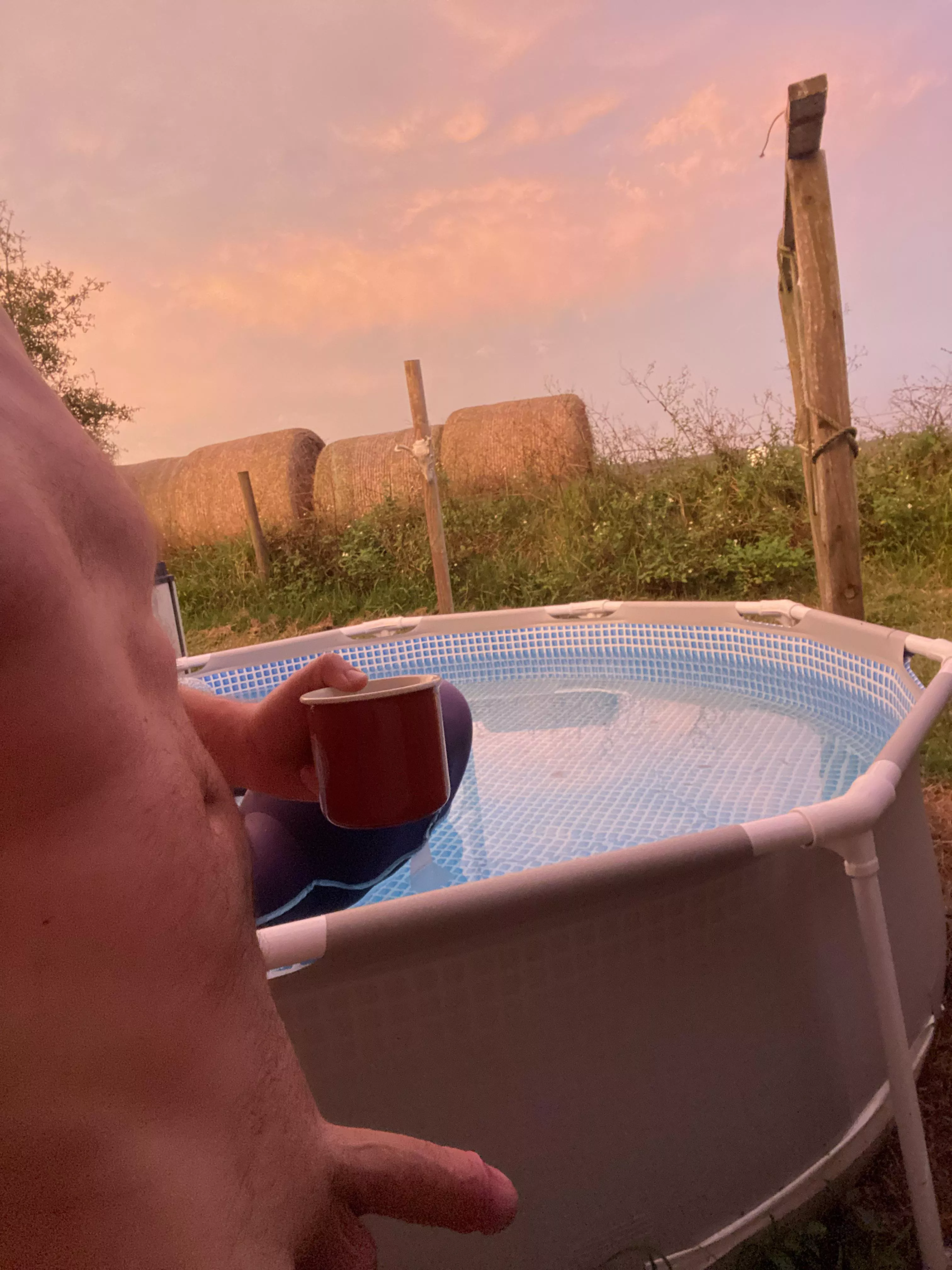 A picture perfect sunrise is out right now, if only my east-facing front door had as much privacy as my west facing back door!