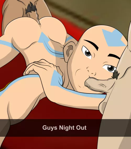 Aang getting spit roasted