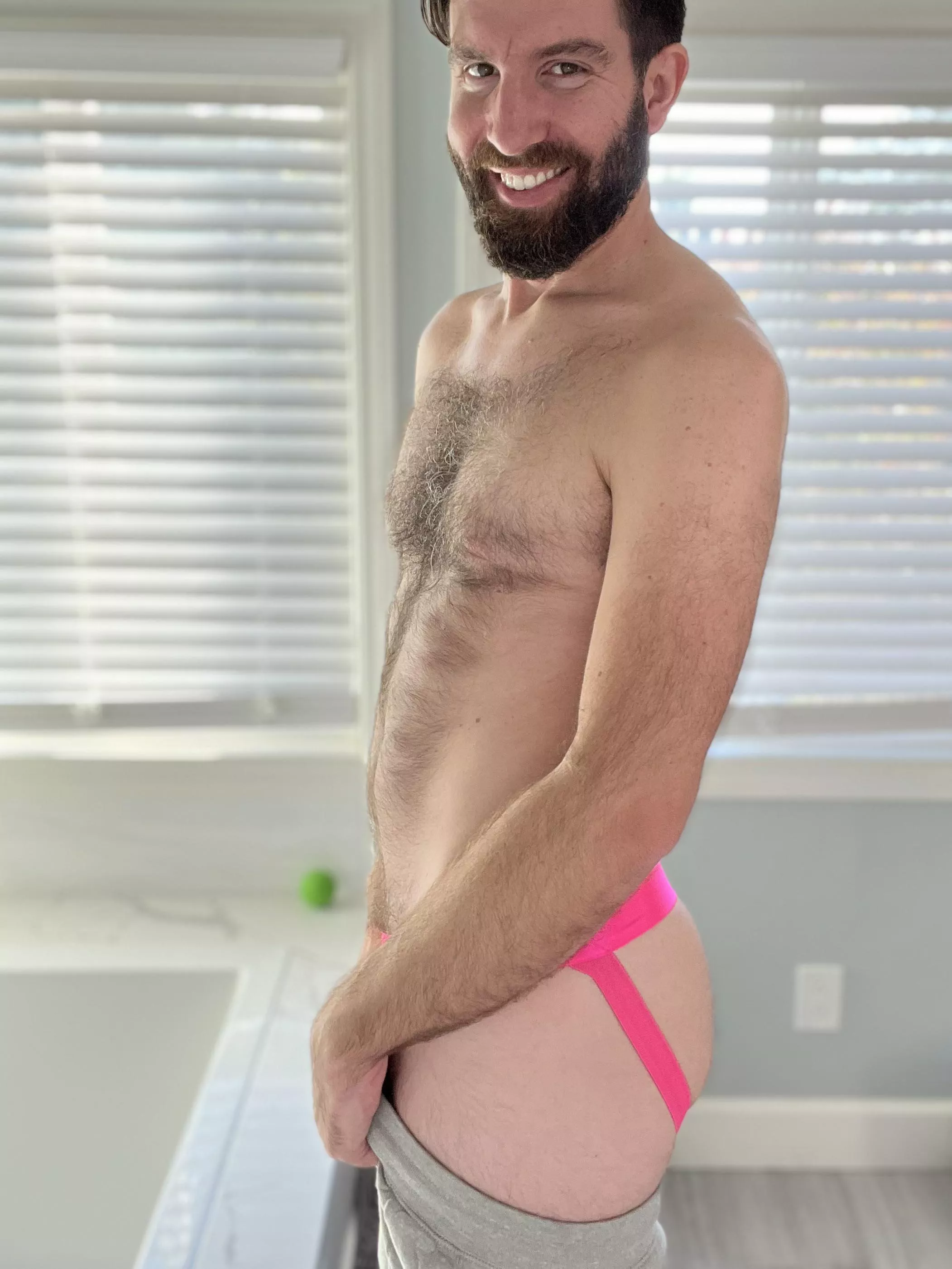 Anyone enjoy a pop of color under those grey sweatpants?