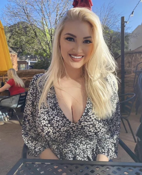 Busty blonde