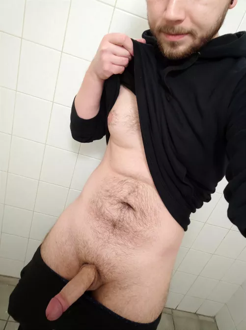 Hope you don't mind straight guys pulling their pants down in a public bathroom.