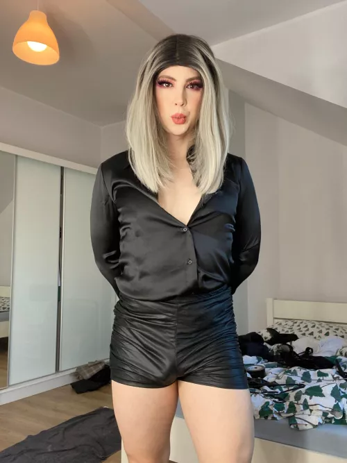 I think that you should try some satin outfit