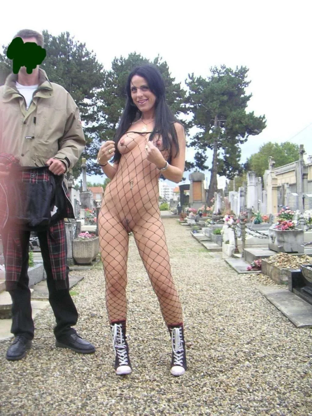 In a graveyard! Idk about that