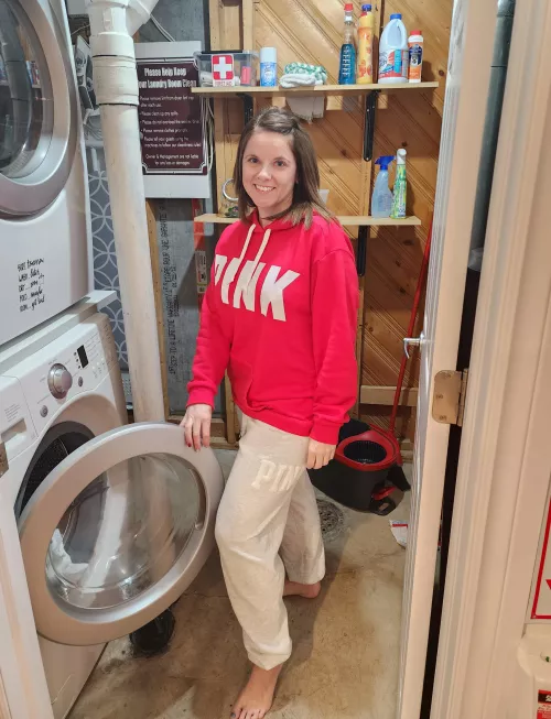 just getting some laundry done [f]