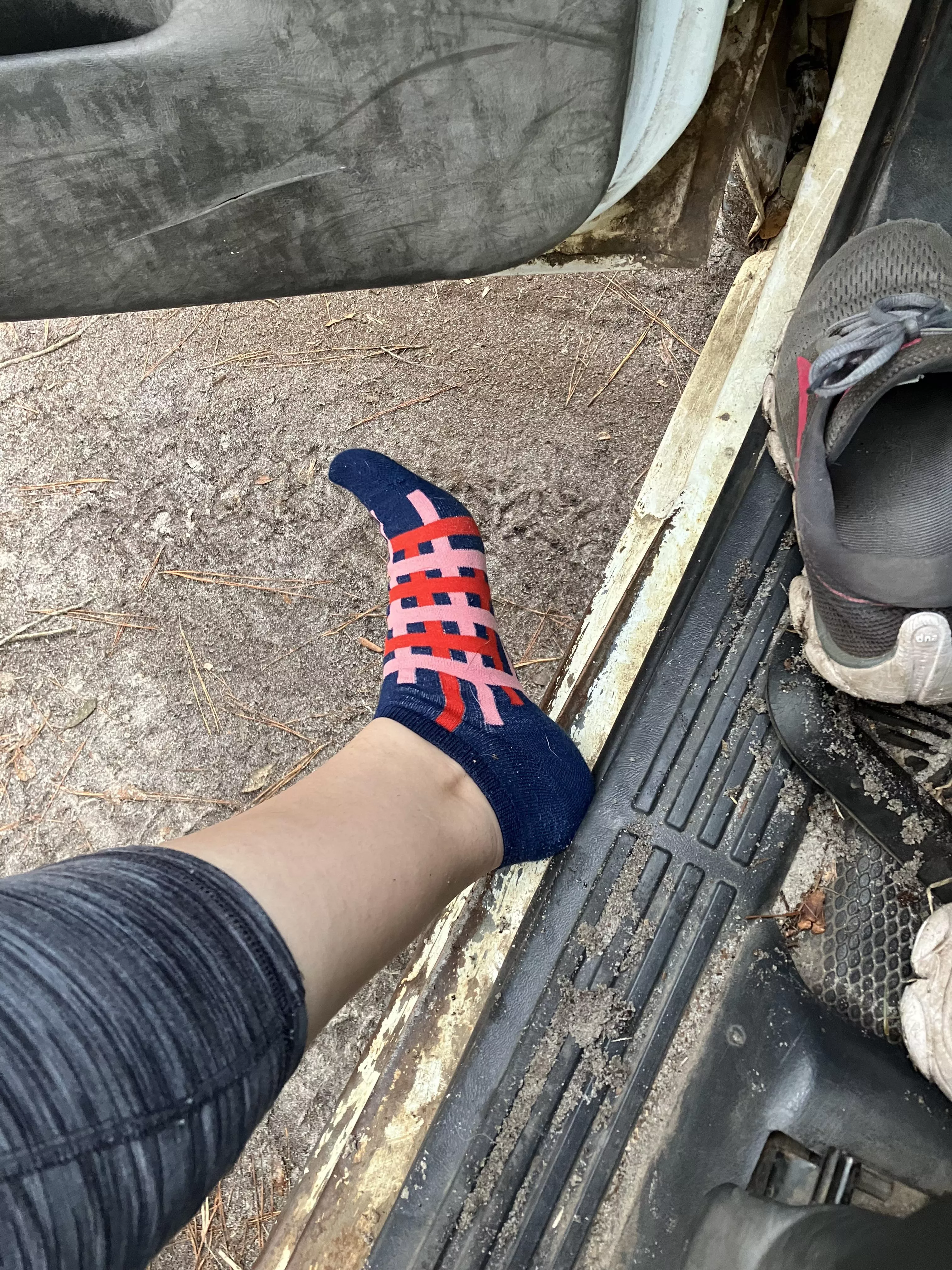 Just some cool socks in an old truck