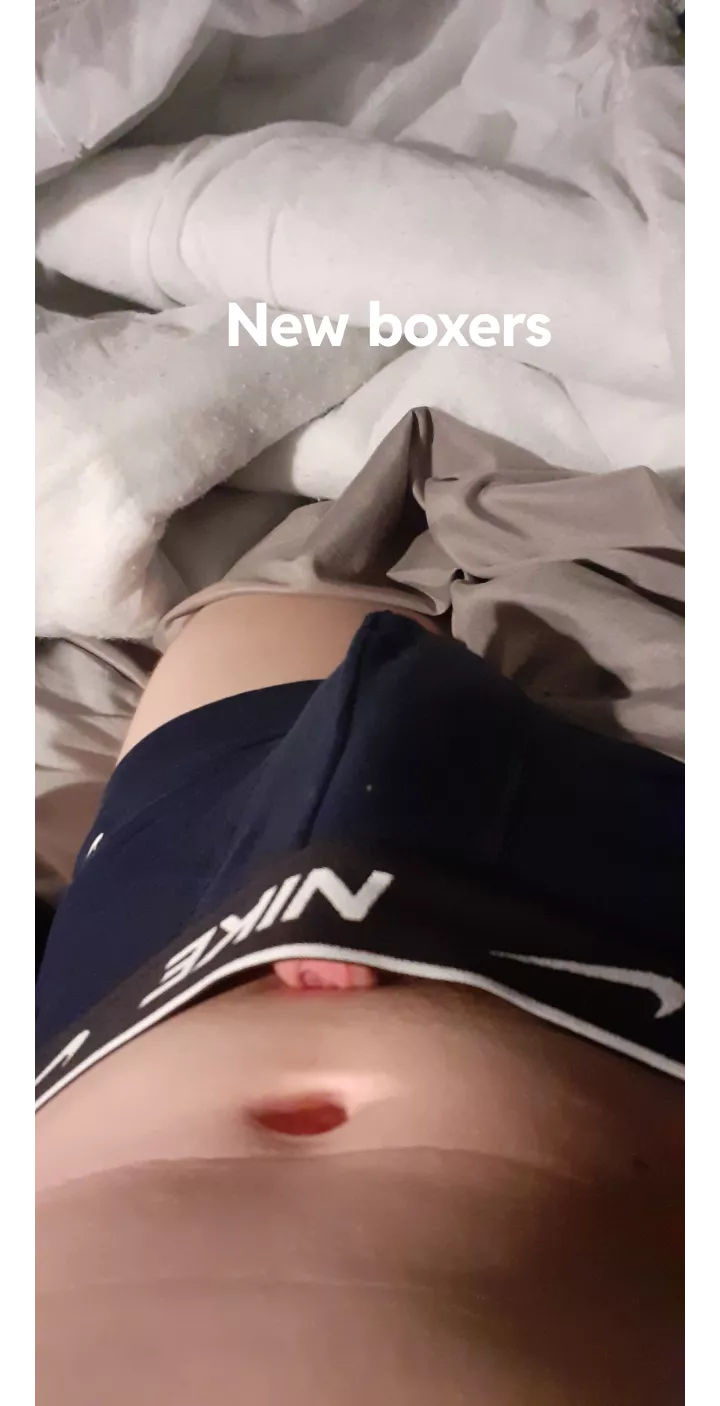 My new boxers. Still not big enough for my dick