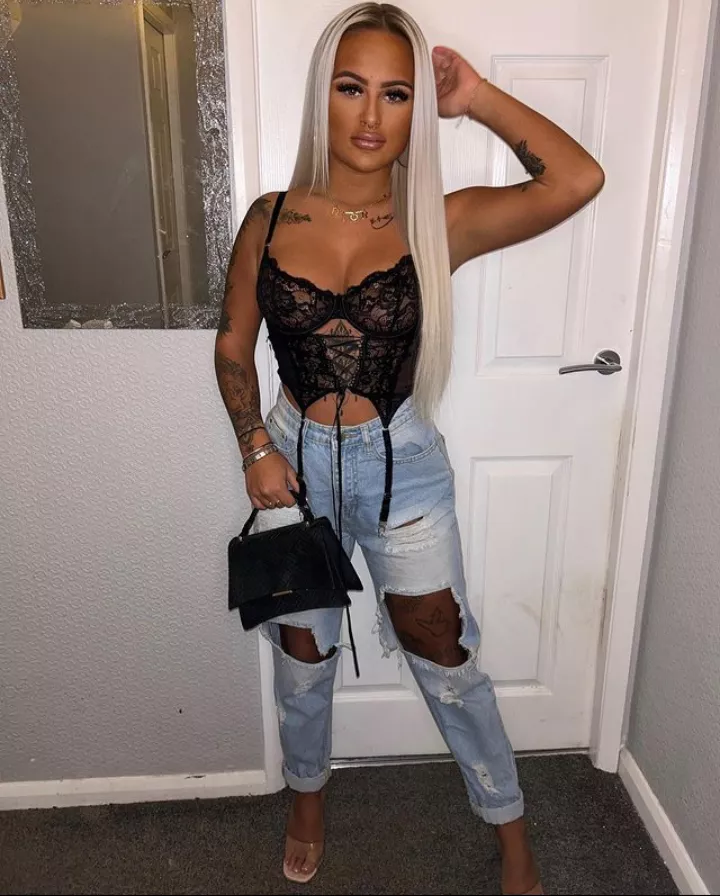 Platinum blonde chav Chloe