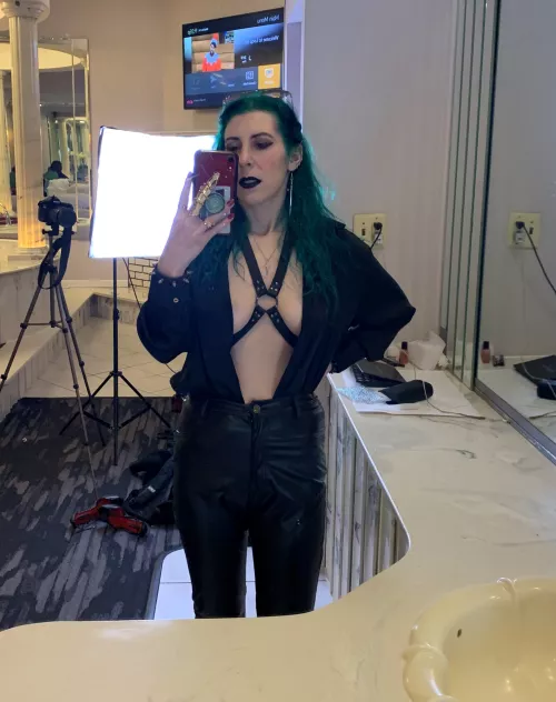 Pullin out the shiny pants