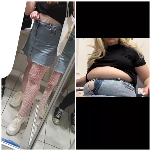 Same outfit different belly 🥹 Please Tease me 🐽There is a huge sale on my OnlyFans @fatmerida right now