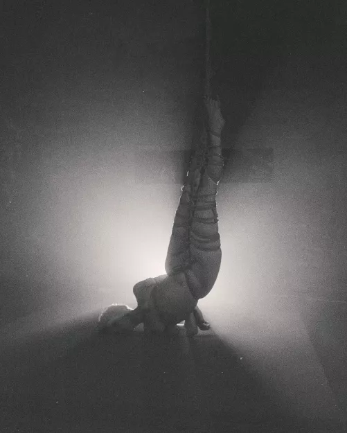 Vika tied by Alex, shot on film.