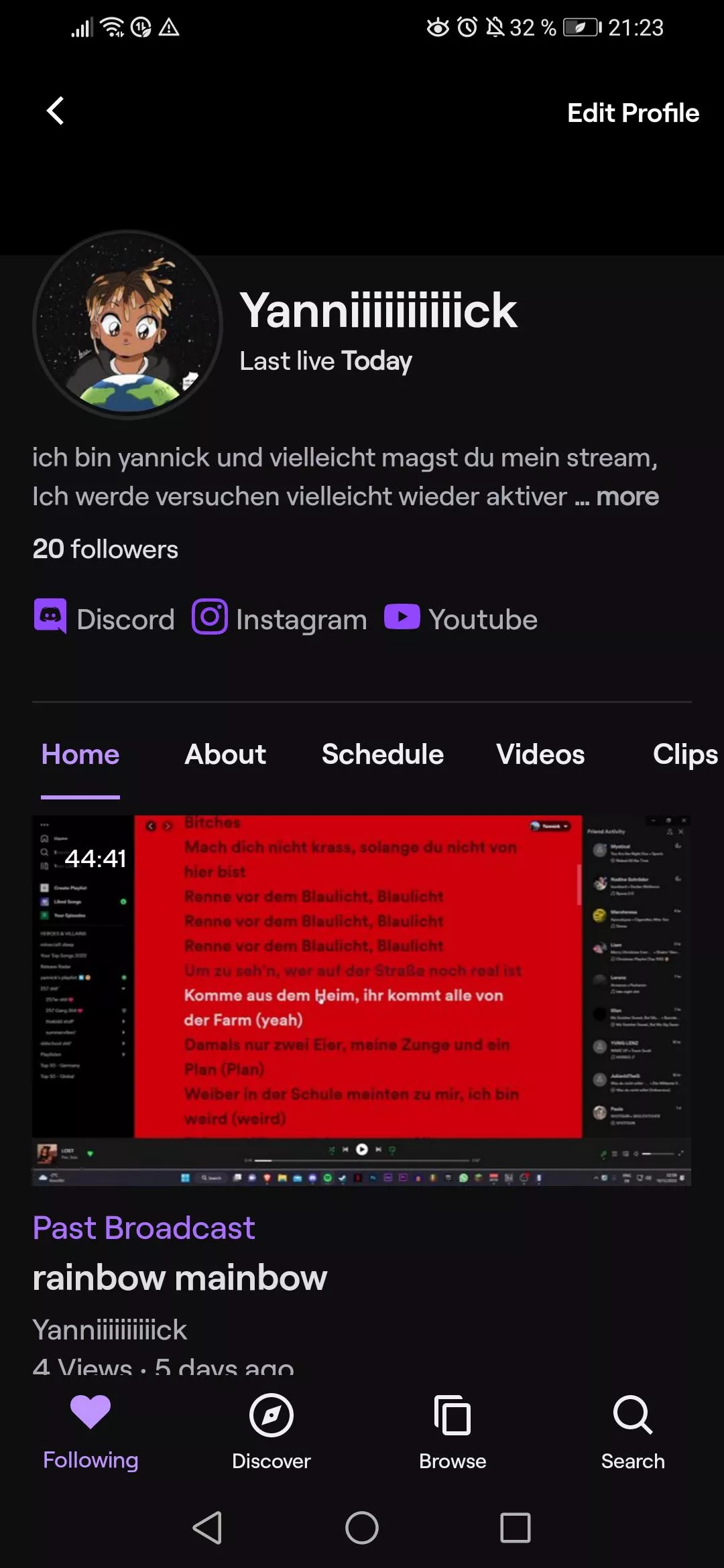 where is my twitch vod? it says there i streamed today which i did and i have it turned on so where is it? help