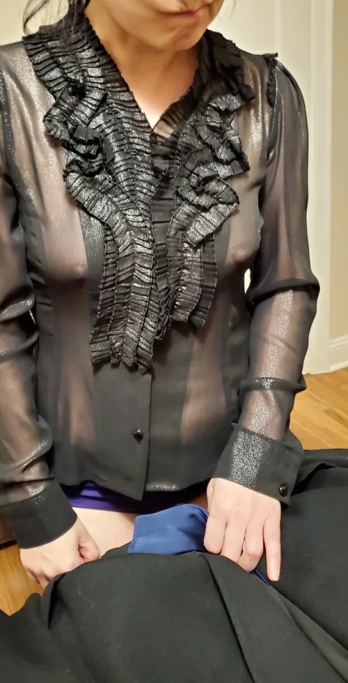 Wife getting ready for work...