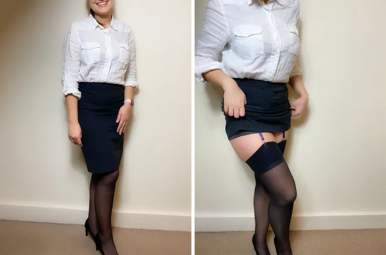 You never know what's under a girl's skirt in the of(f)ice 😈