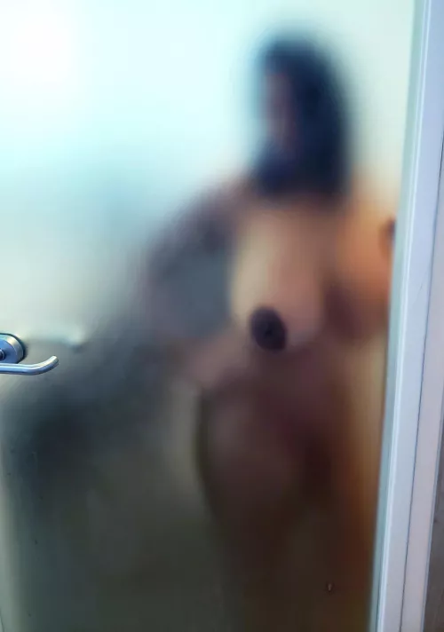 A girl ...in her shower!! Hubby likes taking pics of me in the shower if he gets a chance!!