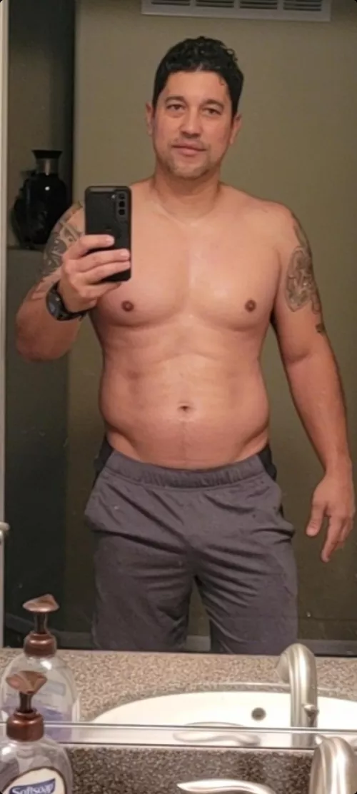 after a good cardio session(m)