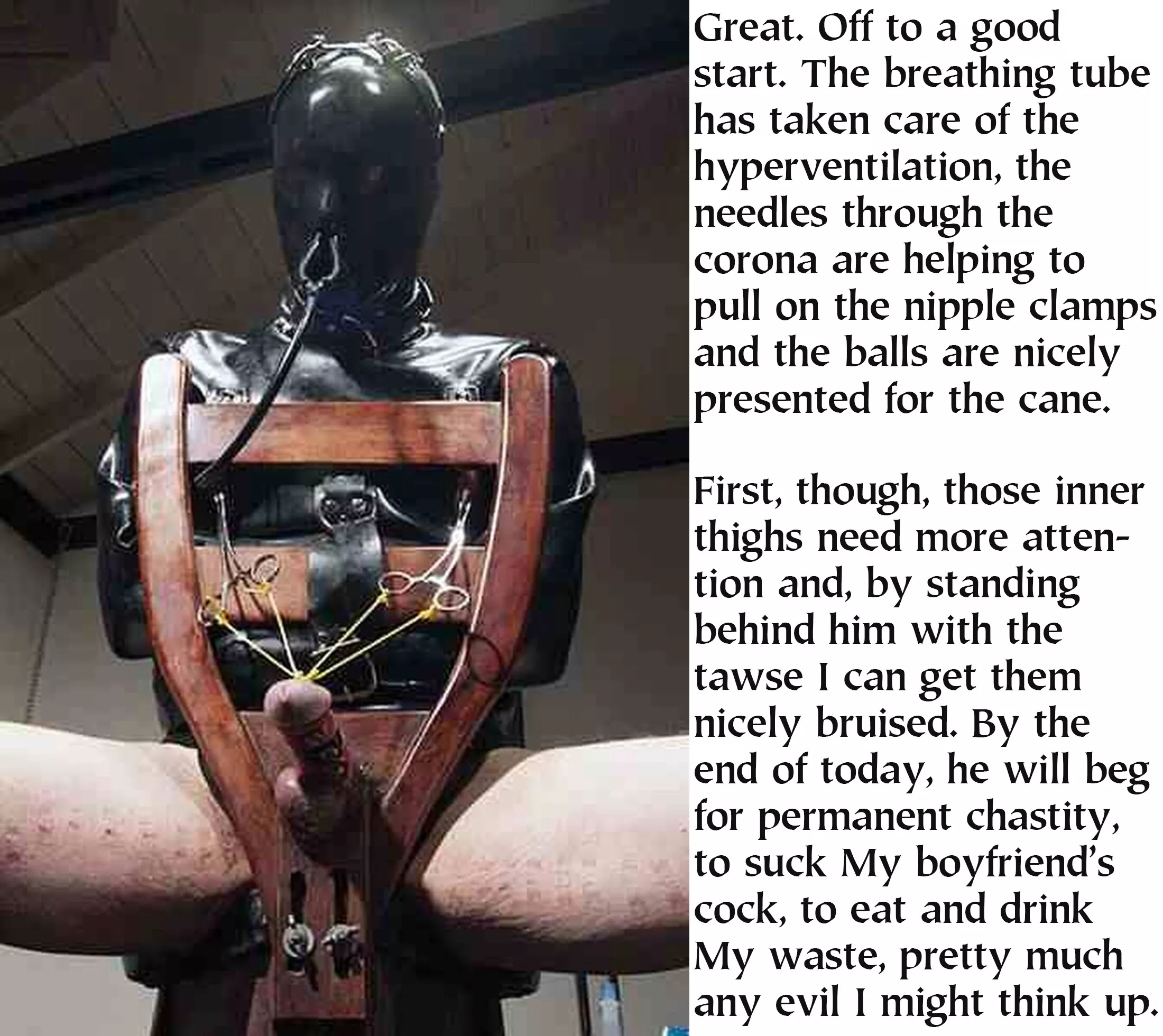 And, since She has a very active imagination, some of which came from Her discovery of his browsing history, this will be the start of a life-change for him.