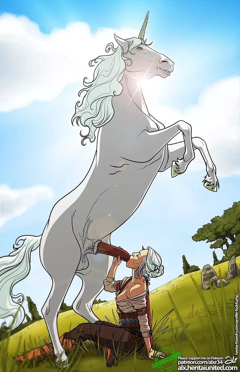 Ciri and her Unicorn (artist Fuckit)