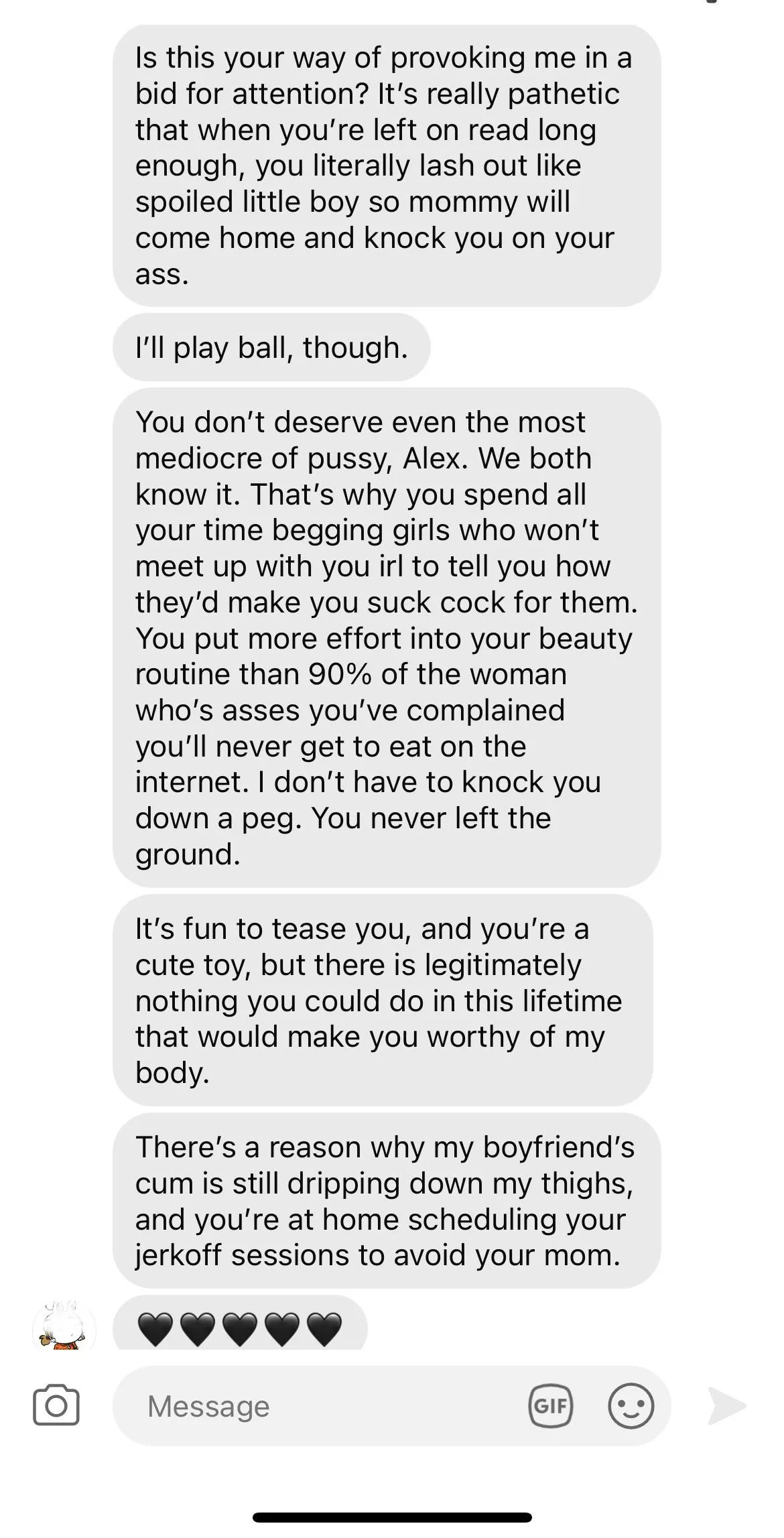 Damn, she just wrecked my existence but I’ve never jerked off harder in my life 🥹😍