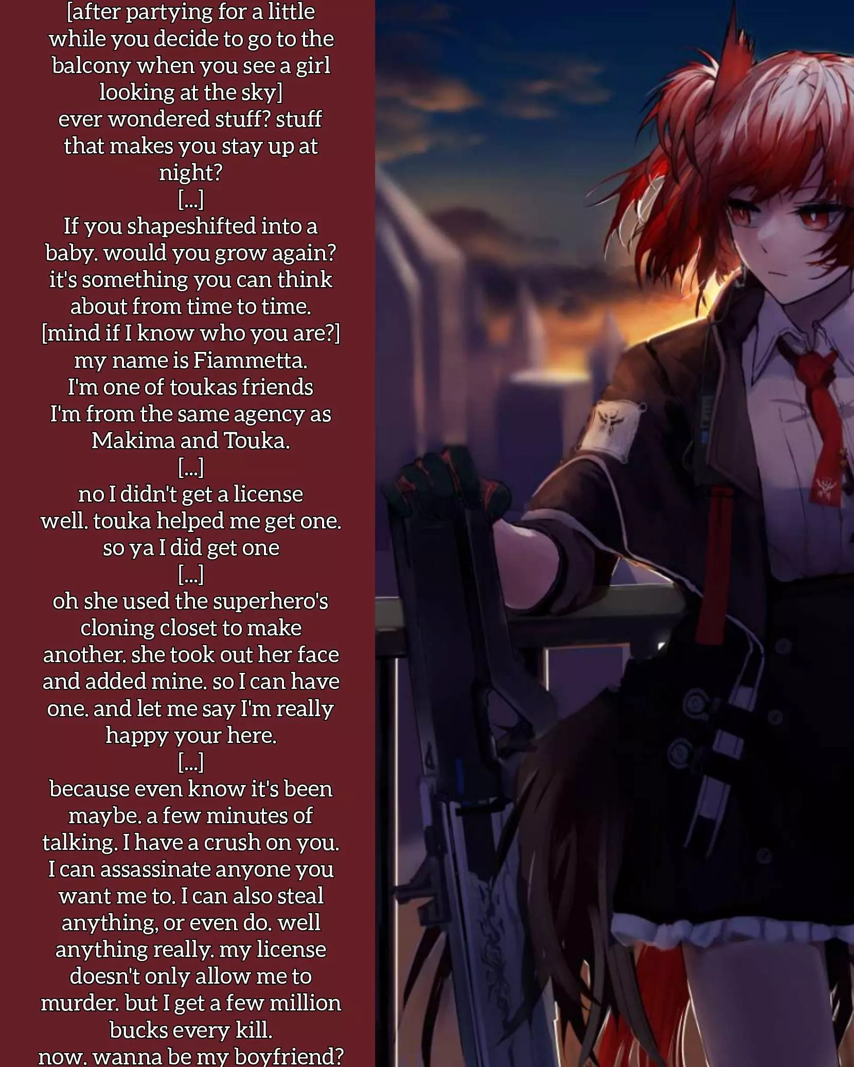 Fiametta wants to be your GF [17th Caption] [No Sex] [Yandere]