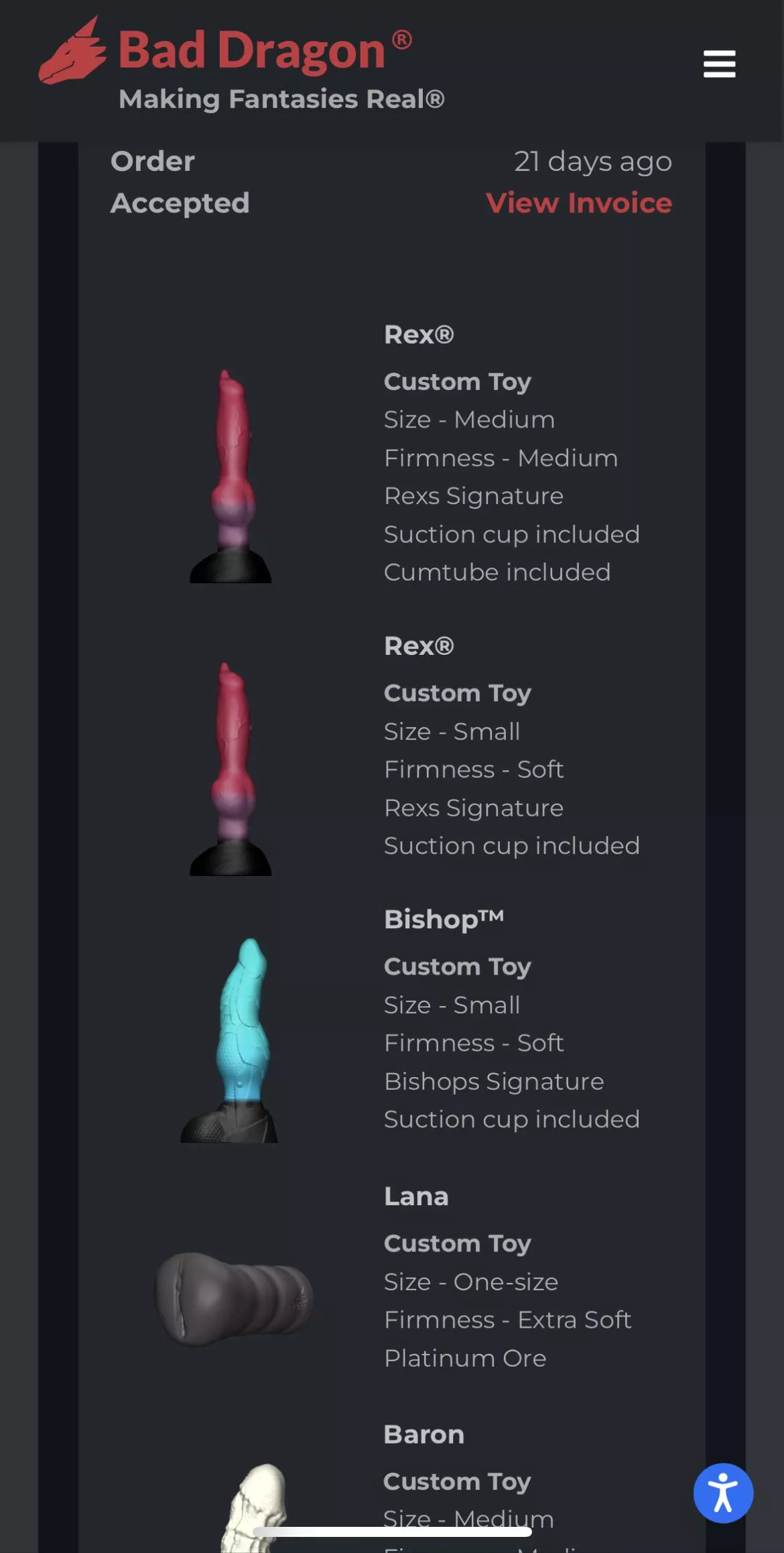 First time Bad Dragon customer