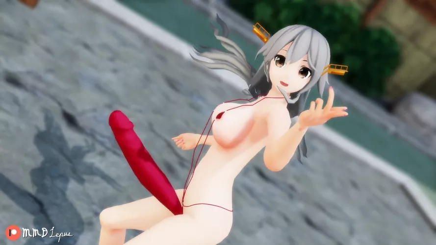 Futanari Haruna (MMD Lepus) [Kantai collection]